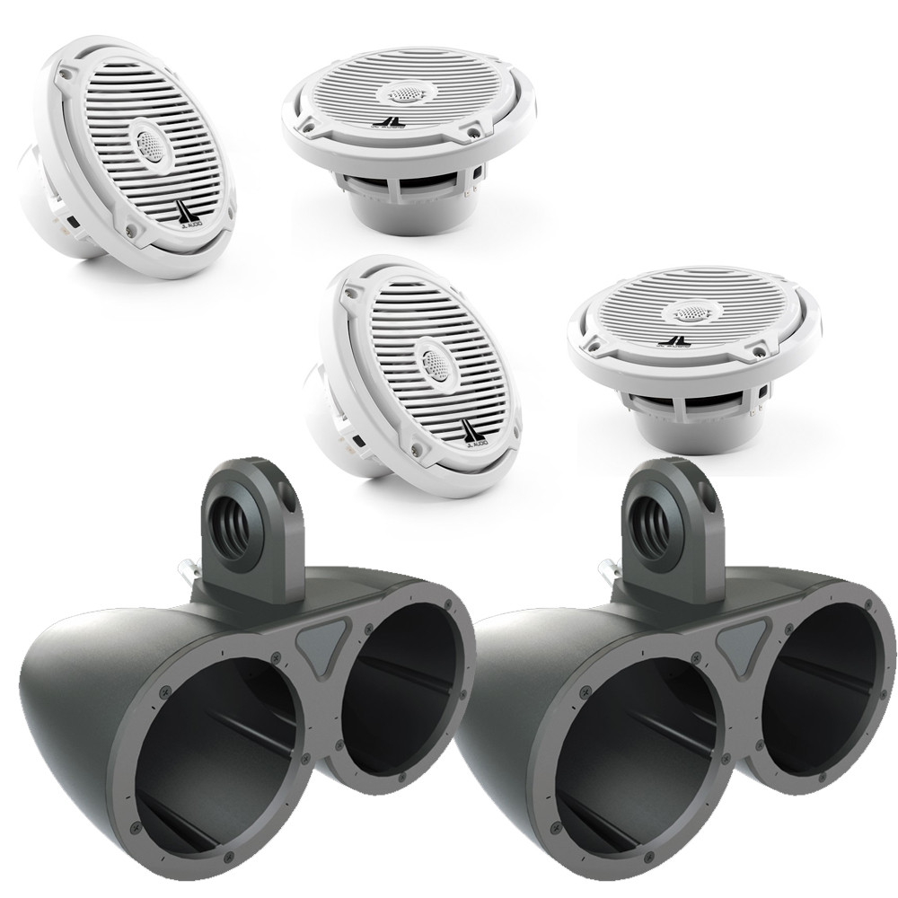 JL Audio MX650-CCX-CG-WH Dual Wake Tower/UTV Speaker System